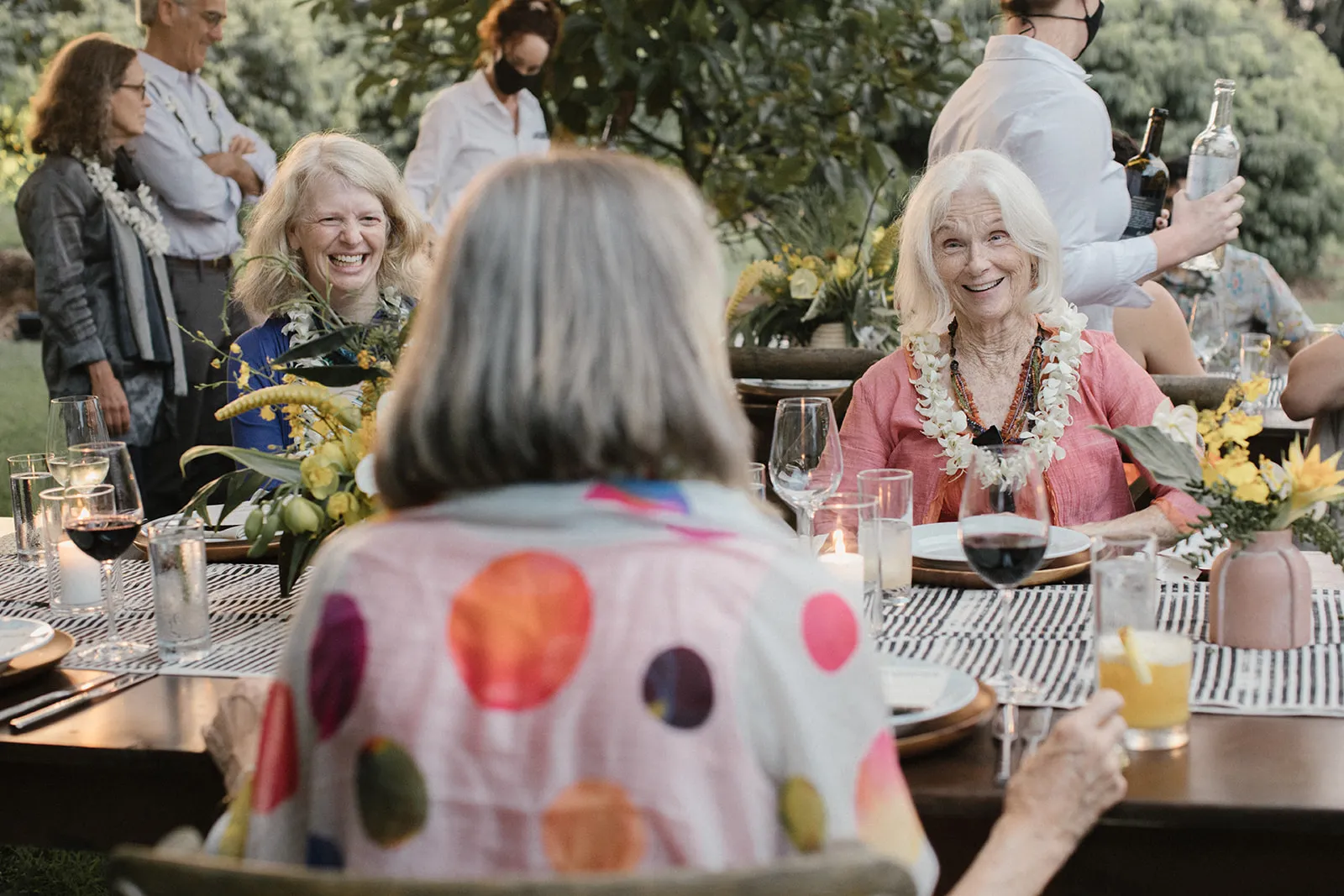 Guests enjoying a dinner event